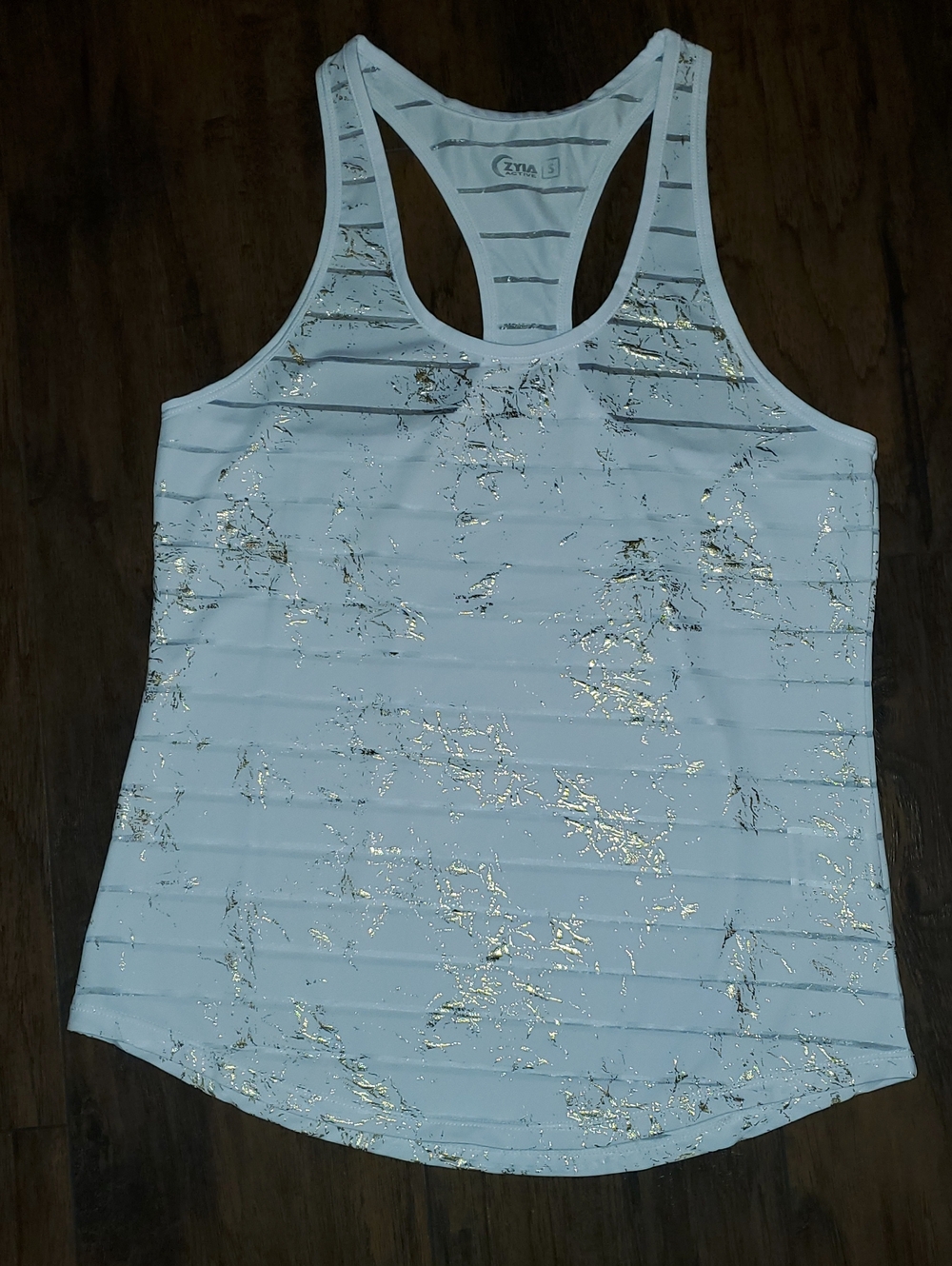 NWOT Zyia White Gold Foil Havana Tank